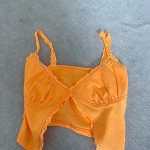 Open orange top
